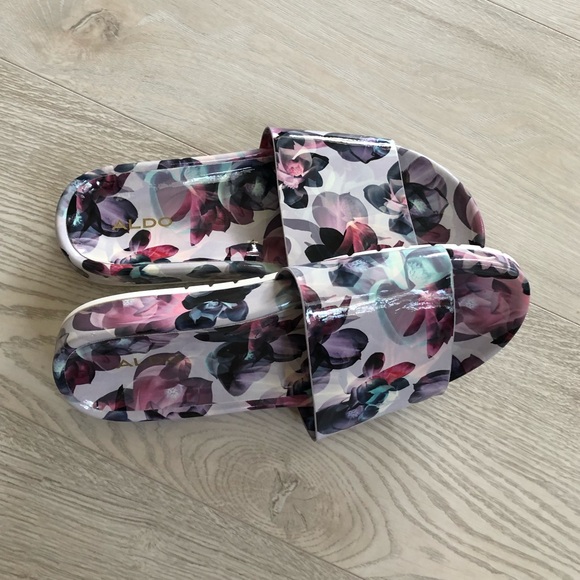 New Aldo Mirelacia Slide Sandals Floral print - Picture 10 of 16